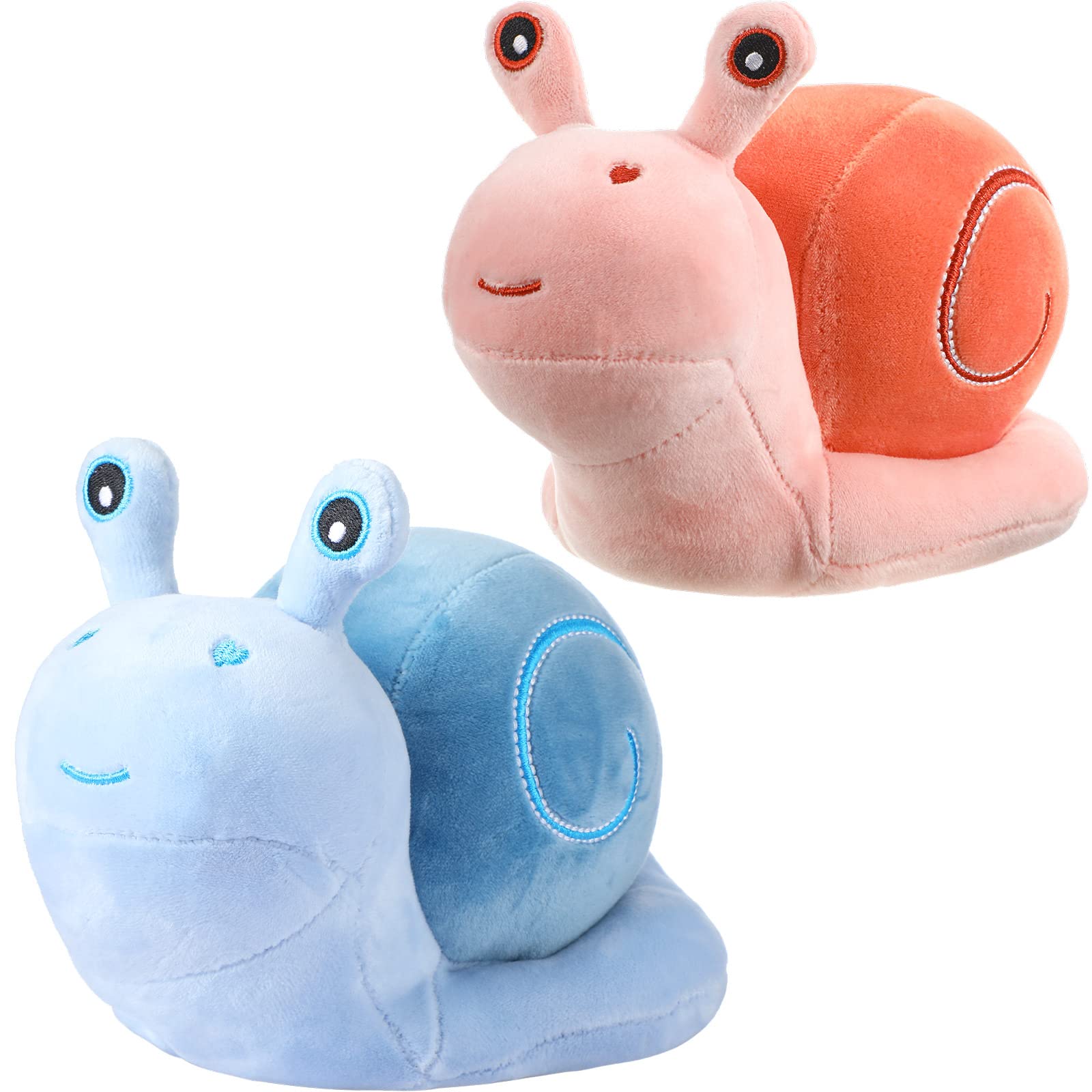 Civaner 2 Pcs Snail Stuffed Animal 7.87 Inch Snail Plush Toy Cartoon Snail Doll Plush Cute Soft Snail Pillow Doll For Valentine'